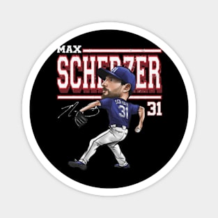 Max Scherzer Texas Cartoon Magnet